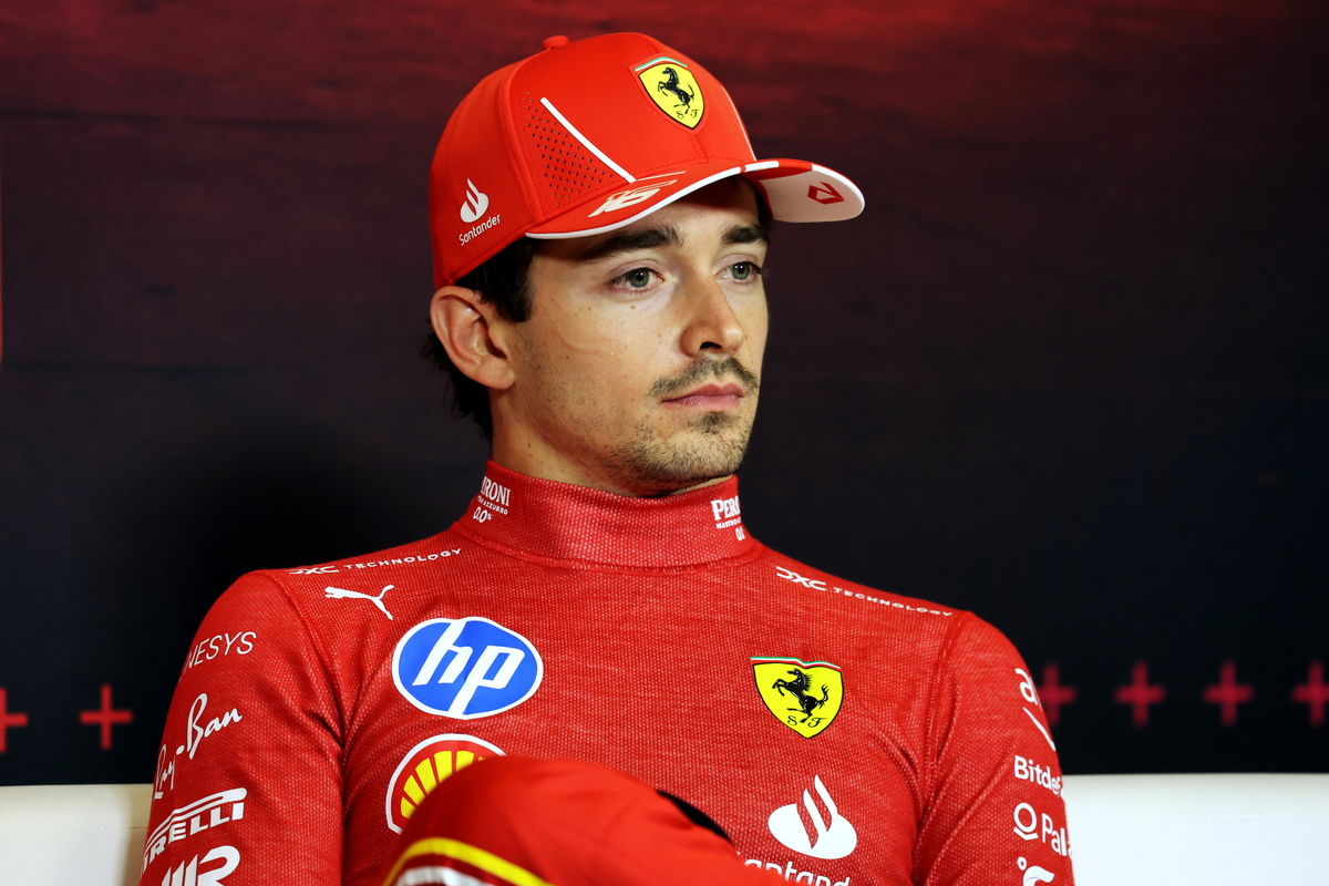 Charles Leclerc has been summoned to meet with the FIA stewards for using foul language in an FIA press conference. Image: Bearne / XPB Images