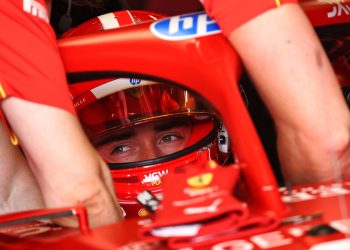 Charles Leclerc recovered from an opening practice crash to end the day fastest in Azerbaijan. Image: Batchelor / XPB Images