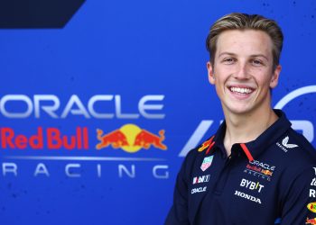 Liam Lawson will drive for Red Bull Racing alongside Max Verstappen in place of Sergio Perez in F1 2025. Image: Mark Thompson/Getty Images/Red Bull Content Pool