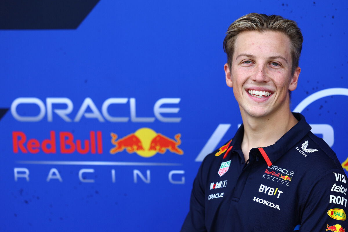 Liam Lawson will drive for Red Bull Racing alongside Max Verstappen in place of Sergio Perez in F1 2025. Image: Mark Thompson/Getty Images/Red Bull Content Pool