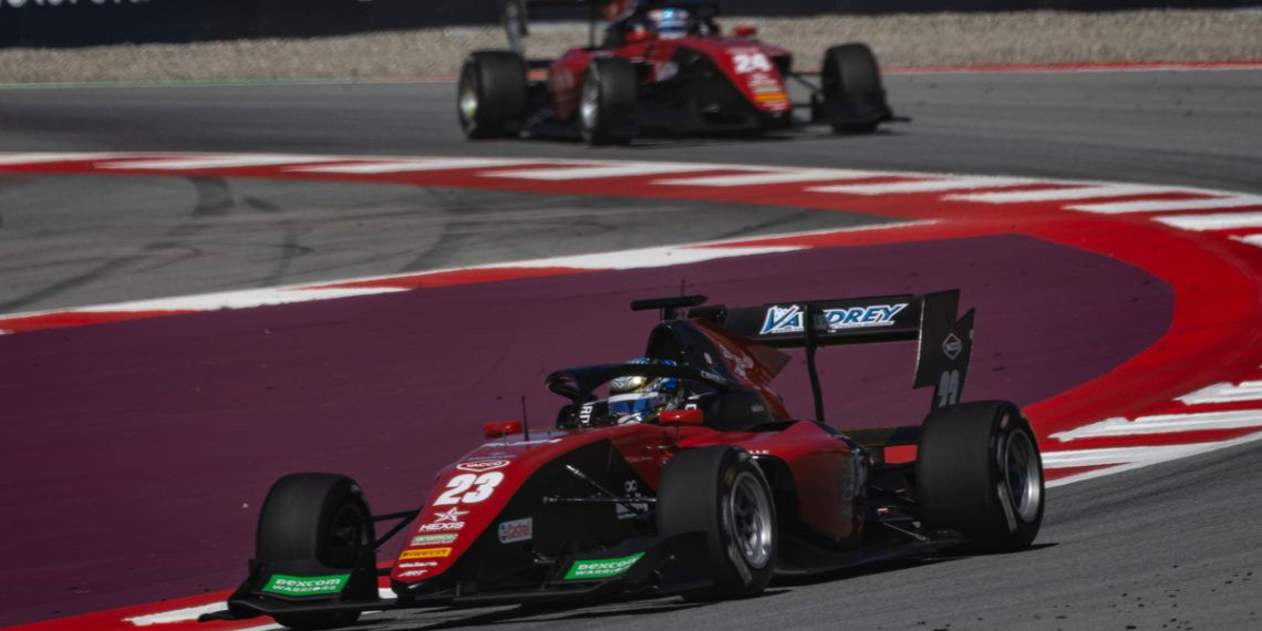 Christian Mansell has equalled his career best F3 result with second in the Feature race in Spain. Image: XPB Images