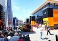 McLaren was forced to evacuate its hospitality facility in the Circuit de Barcelona-Catalunya paddock after a fire broke out. Image: Batchelor / XPB Images