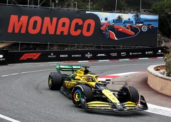 Oscar Piastri was happy to qualifying his McLaren on the front row for tomorrow's Formula 1 Monaco Grand Prix after tagging the barrier during the session. Image: Bearne / XPB Images