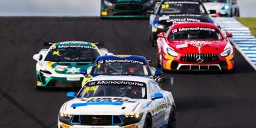 Strong Monochrome GT4 Australia field set to take on the Round 1 winning Ford Mustang at The Bend. Image: Supplied