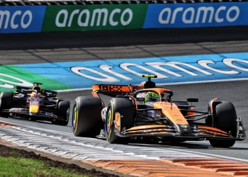 Lando Norris dominated the Dutch GP from Max Verstappen. Image: Miltenburg / XPB Images