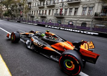 Lando Norris has blamed a yellow flag for his Qualifying 1 exit from qualifying for the Azerbaijan Grand Prix. Image: Charniaux / XPB Images