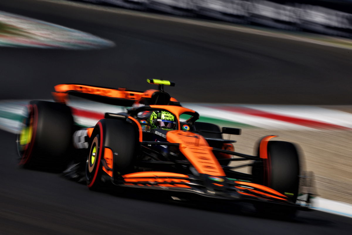 Lando Norris has claimed pole position for the Italian Grand Prix. Image: Charniaux / XPB Images