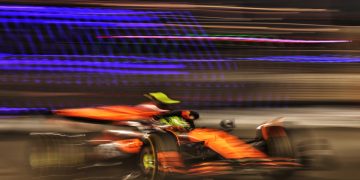 Lando Norris and Oscar Piastri have topped the second practice session ahead of the Abu Dhabi Grand Prix. Image: Bearne / XPB Images