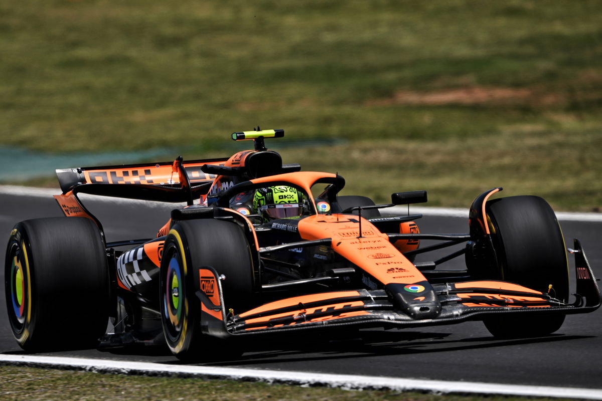 A lap as the flag fell saw Lando Norris top Free Practice 1 for the Sao Paulo Grand Prix. Image: Price / XPB Images