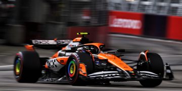 Lando Norris will start the Singapore Grand Prix from pole position. Image: XPB Images