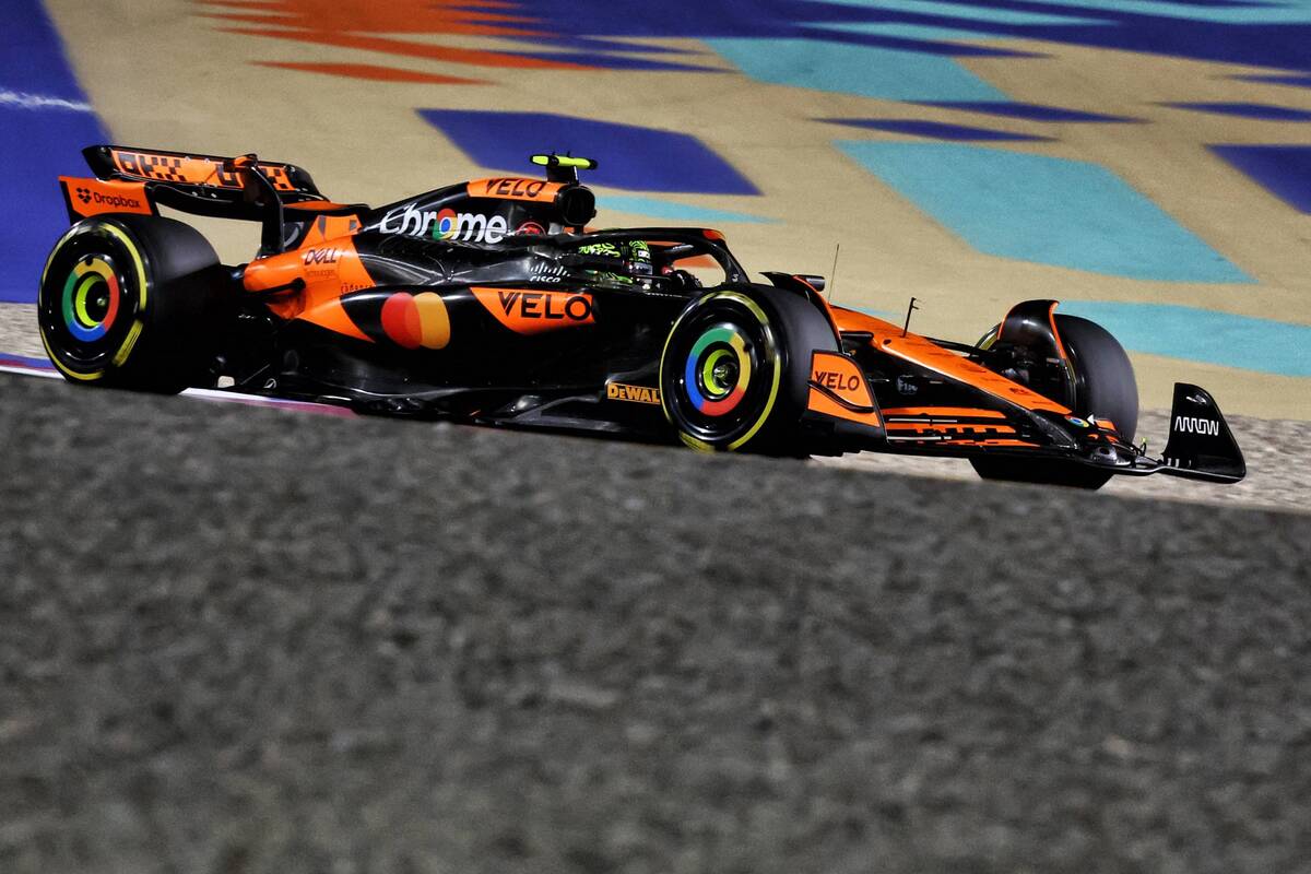 Lando Norris scored pole for the Sprint at the Qatar Grand Prix with McLaren team-mate Oscar Piastri third. Image: Charniaux / XPB Images