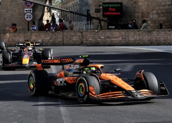 Lando Norris recovered from 15th to fourth in the Azerbaijan Grand Prix as his odds of championship victory lengthened. Image: XPB Images