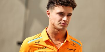 Lando Norris will fight Max Verstappen harder next season according to McLaren boss Zak Brown. Image: Bearne / XPB Images