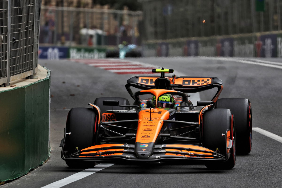 Jacques Villeneuve believes a mistake from Lando Norris ultimately eliminated him in Qualifying 1 for the Azerbaijan Grand Prix. Image: Coates / XPB Images