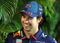 Sergio Perez has taken aim at rumours surrounding his F1 future via a cheeky post on social media. Image: Rew / XPB Images