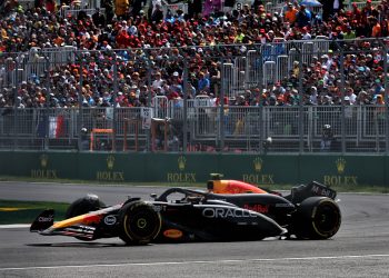 Sergio Perez’s dismal Canadian Grand Prix got even worse post-race after officials handed him a penalty. Image: Coates / XPB Images