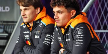 Oscar Piastri and Lando Norris have downplayed the prospects of McLaren employing team orders Image: Batchelor / XPB Images