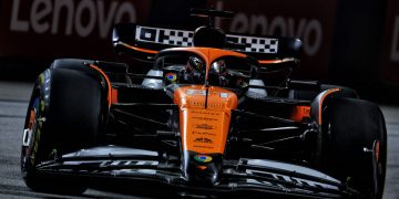 Azerbaijan race winner Oscar Piastri has admitted he was unable to unlock the pace of his McLaren during Friday practice in Singapore. Image: Coates / XPB Images