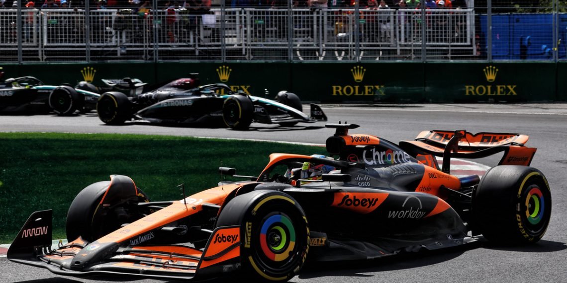 Oscar Piastri has admitted that there was little he could have done to hold back Mercedes late in the Canadian Grand Prix. Image: Coates / XPB Images