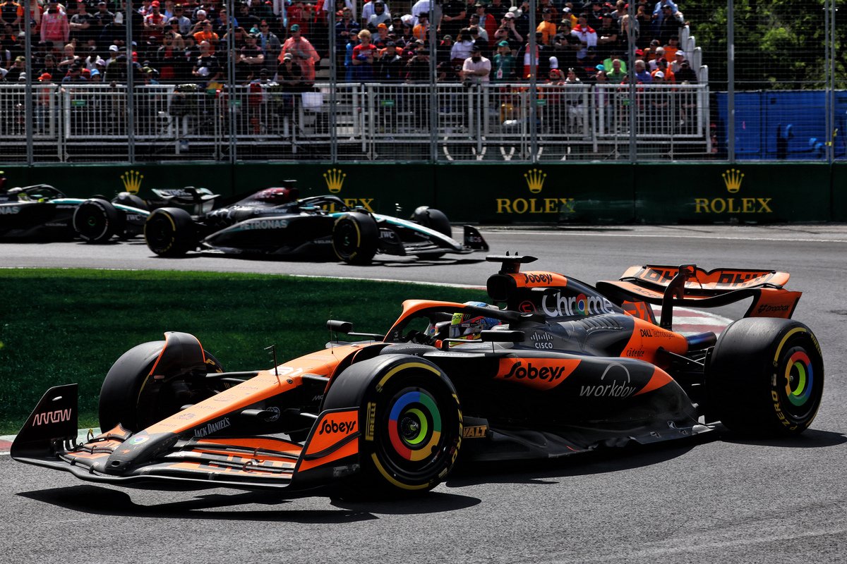 Oscar Piastri has admitted that there was little he could have done to hold back Mercedes late in the Canadian Grand Prix. Image: Coates / XPB Images