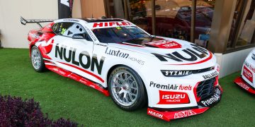 The PremiAir Camaros carry a new look to Sandown.