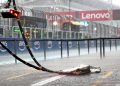 Heaving rain around the Interlagos circuit has delayed the start of qualifying for the Sao Paulo Grand Prix. Image: Charniaux / XPB Images