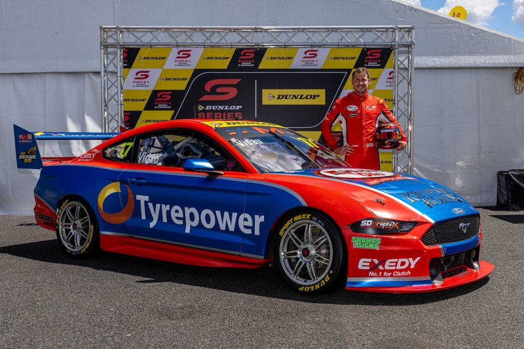 Max Vidau with the Anderson Motorsport Gen2 Ford Mustang S550. Image: Supplied