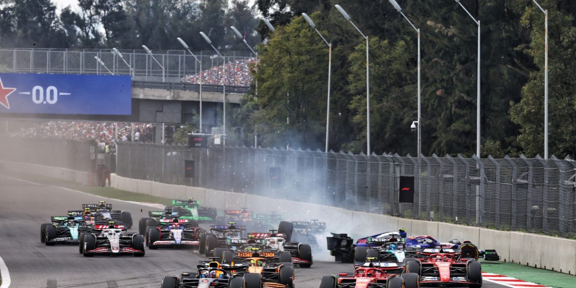 Carlos Sainz has won the Mexico City Grand Prix while Max Verstappen picked up 20 seconds worth of penalties. Image: Batchelor / XPB Images