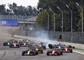 Carlos Sainz has won the Mexico City Grand Prix while Max Verstappen picked up 20 seconds worth of penalties. Image: Batchelor / XPB Images