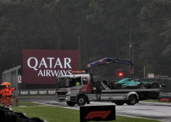 The first stoppage was for Lance Stroll crashing at Raidillon, with the second for standing water Image: Moy / XPB Images