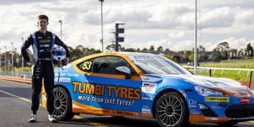 Erebus Academy driver Max Geoghegan with his Toyota 86.