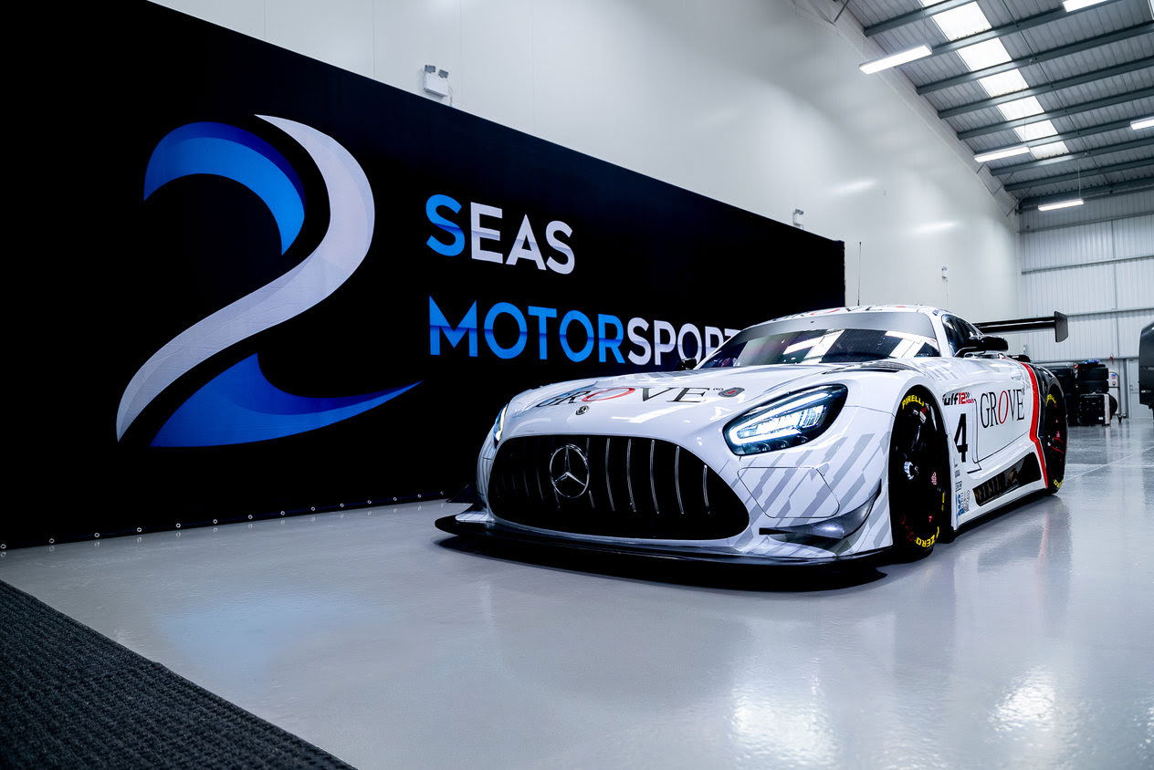 The Grove Racing/2 Seas Motorsport Mercedes-AMG GT3.