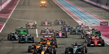 Max Verstappen has won a tumultuous Qatar Grand Prix that saw a penalty cost Lando Norris a podium. Image: Charniaux / XPB Images