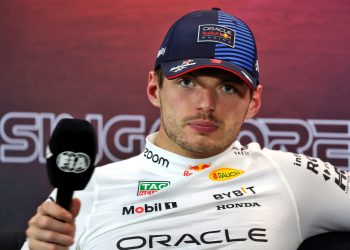 Singapore Grand Prix steward Johnny Herbert has explained why officials pinged Max Verstappen for swearing. Image: Rew / XPB Images