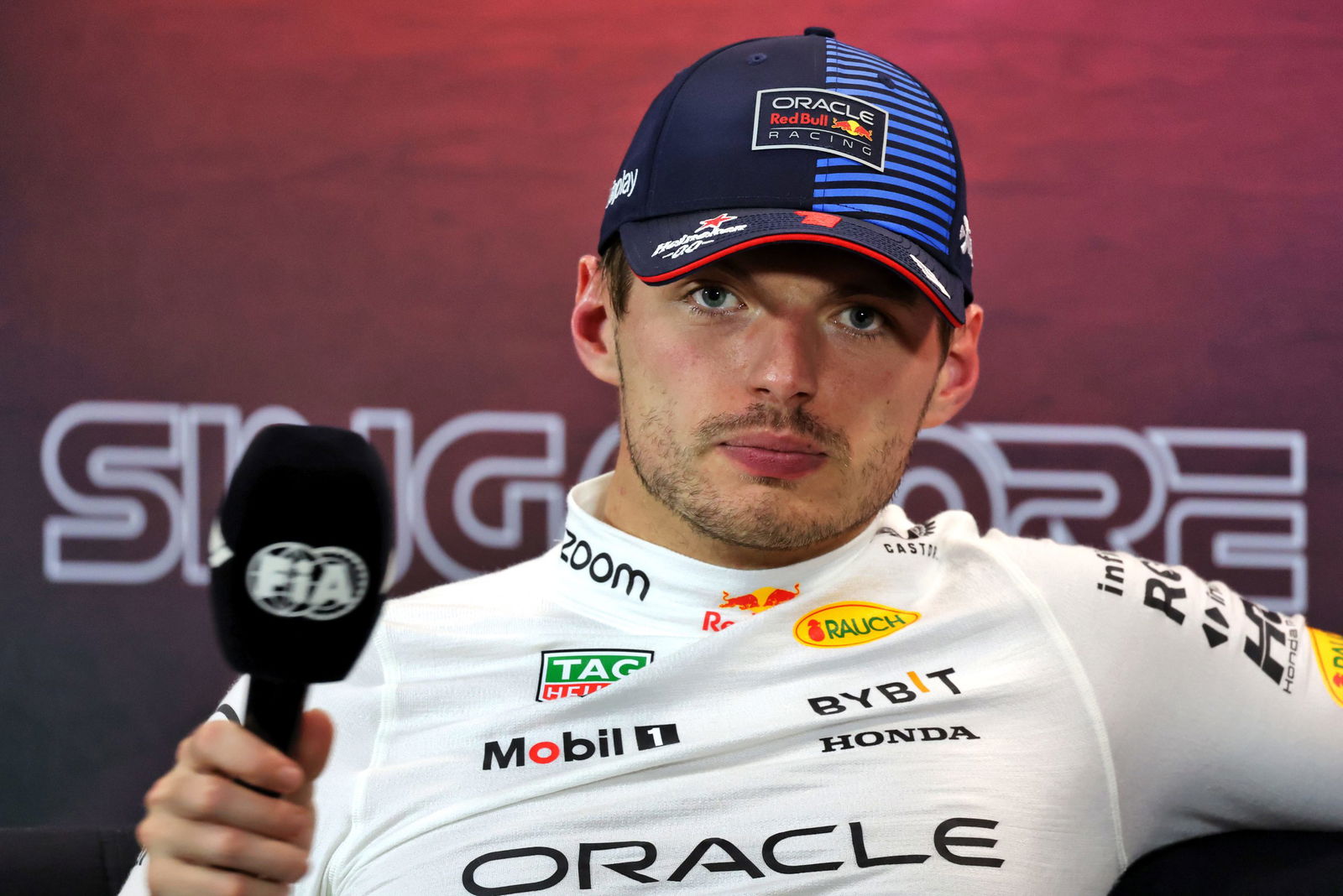 Singapore Grand Prix steward Johnny Herbert has explained why officials pinged Max Verstappen for swearing. Image: Rew / XPB Images