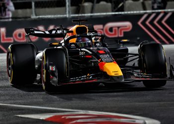 Max Verstappen’s hopes of claiming his fourth drivers’ championship look likely to have to wait a week. Image: Charniaux / XPB Images