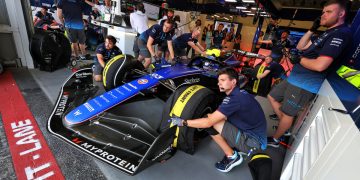 Officials have handed Williams a fine after a bizarre error on Alex Albon’s car. Image: Bearne / XPB Images