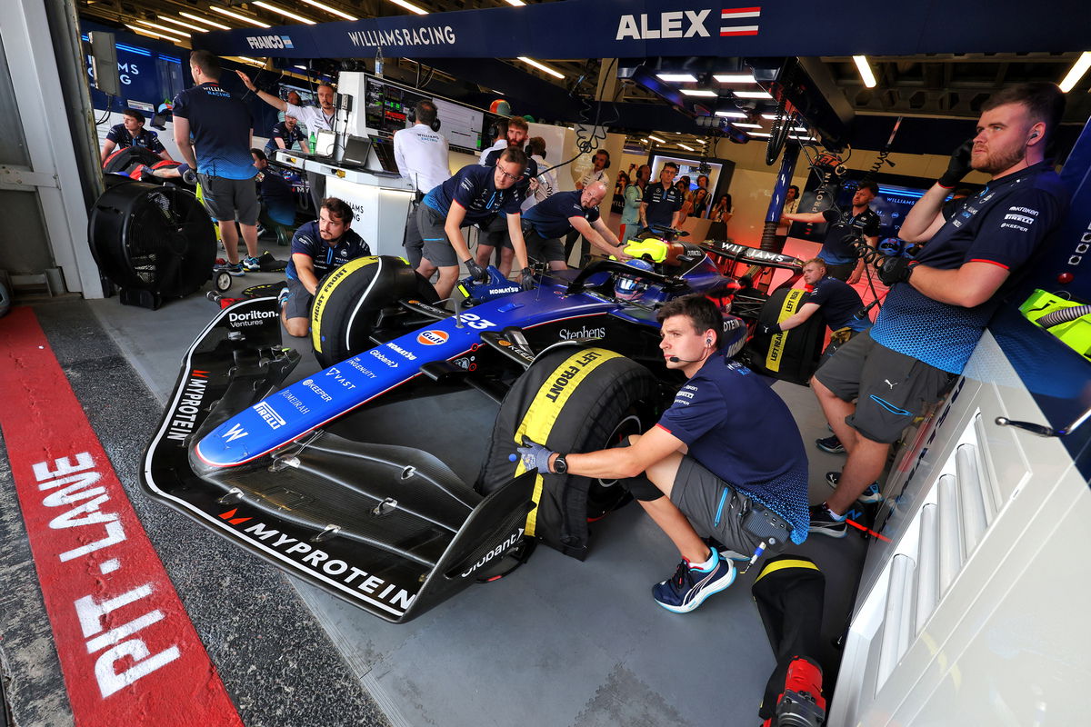 Officials have handed Williams a fine after a bizarre error on Alex Albon’s car. Image: Bearne / XPB Images