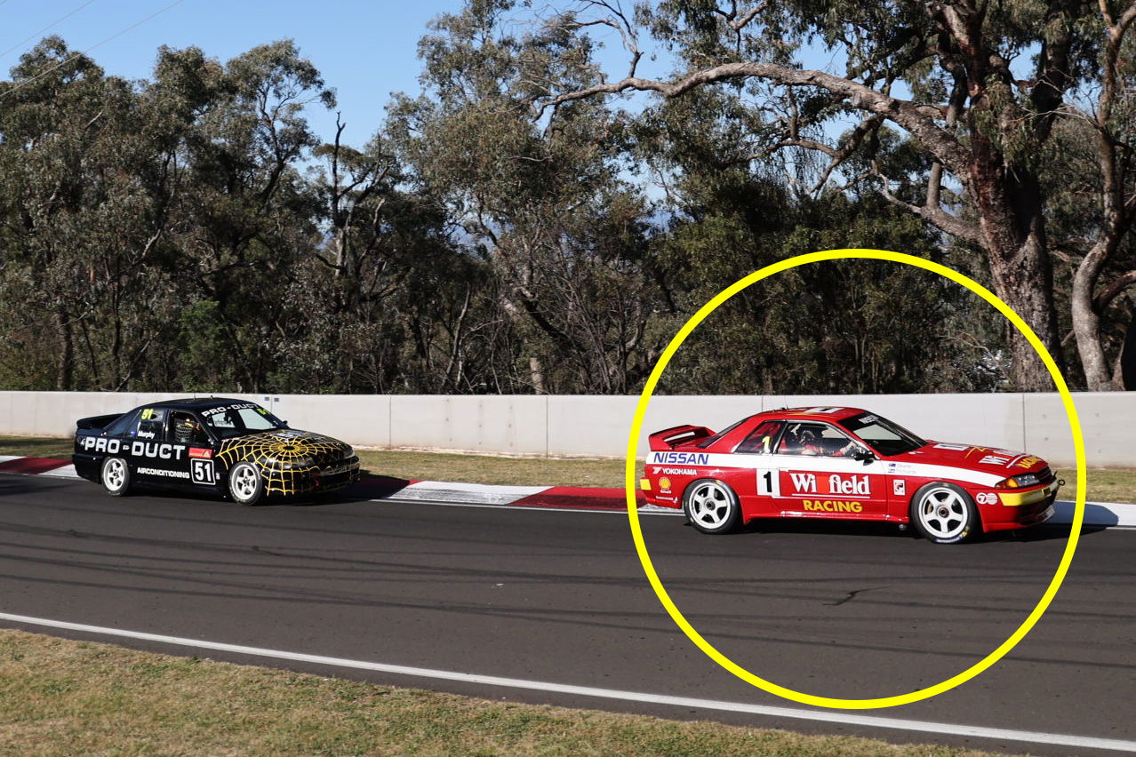 The "Wifield" Racing Nissan Skyline GT-R R32 in the Historic Touring Cars at Mount Panorama.